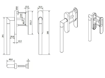 ARTWORK AS1104-P11-BGO - Brass pull handle for sliding doors by Fama International - view 3